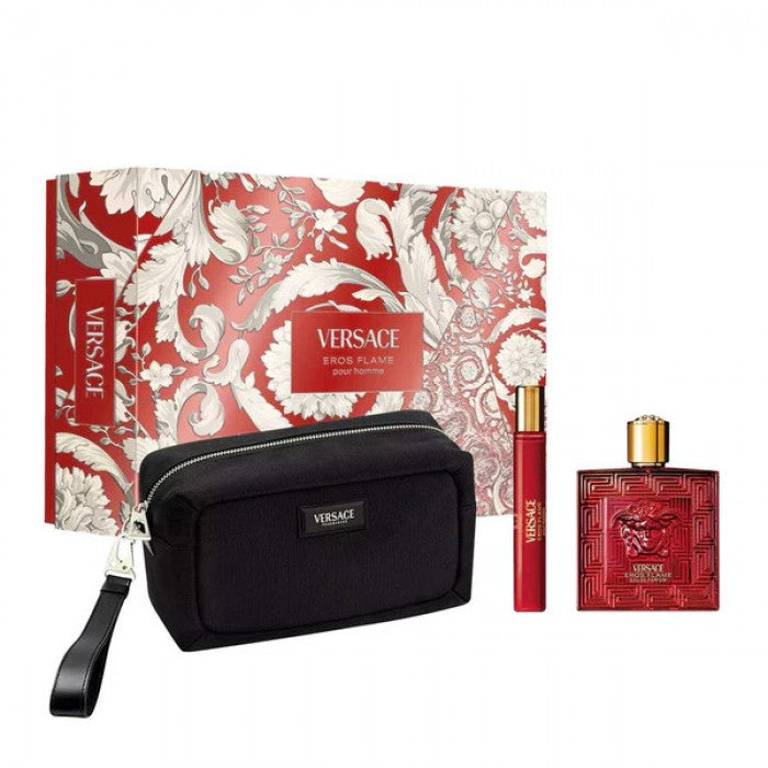 Versace Eros Flame EDP 100 ml + EDP 10 ml + несесер – комплект