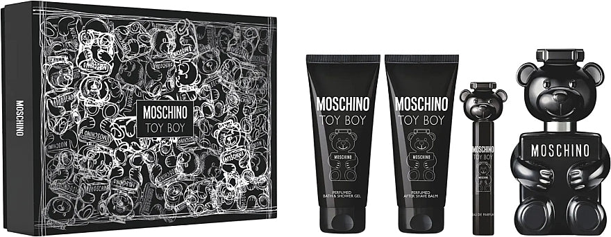 Moschino Toy Boy EDP 100 ml + душ гел 100 ml + балсам за след бръснене 100 ml + EDP 10 ml – комплект