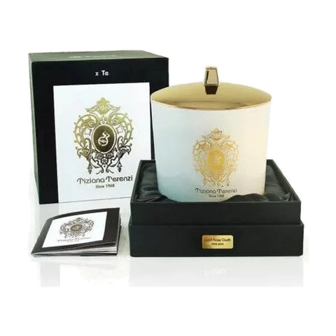 Tiziana Terenzi Gold Rose Oudh White Glass Candle – γνήσιο άρωμα