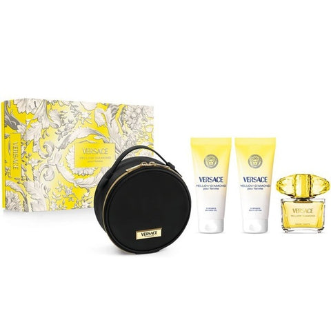 Versace Yellow Diamond EDT 90 ml + лосион за тяло 100 ml + душ гел 100 ml + несесер – комплект – оригинален парфюм