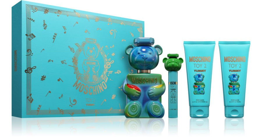 Moschino Toy 2 Yummy EDP 100 ml + лосион за тяло 100 ml + душ гел 100 ml + EDP 10 ml – комплект